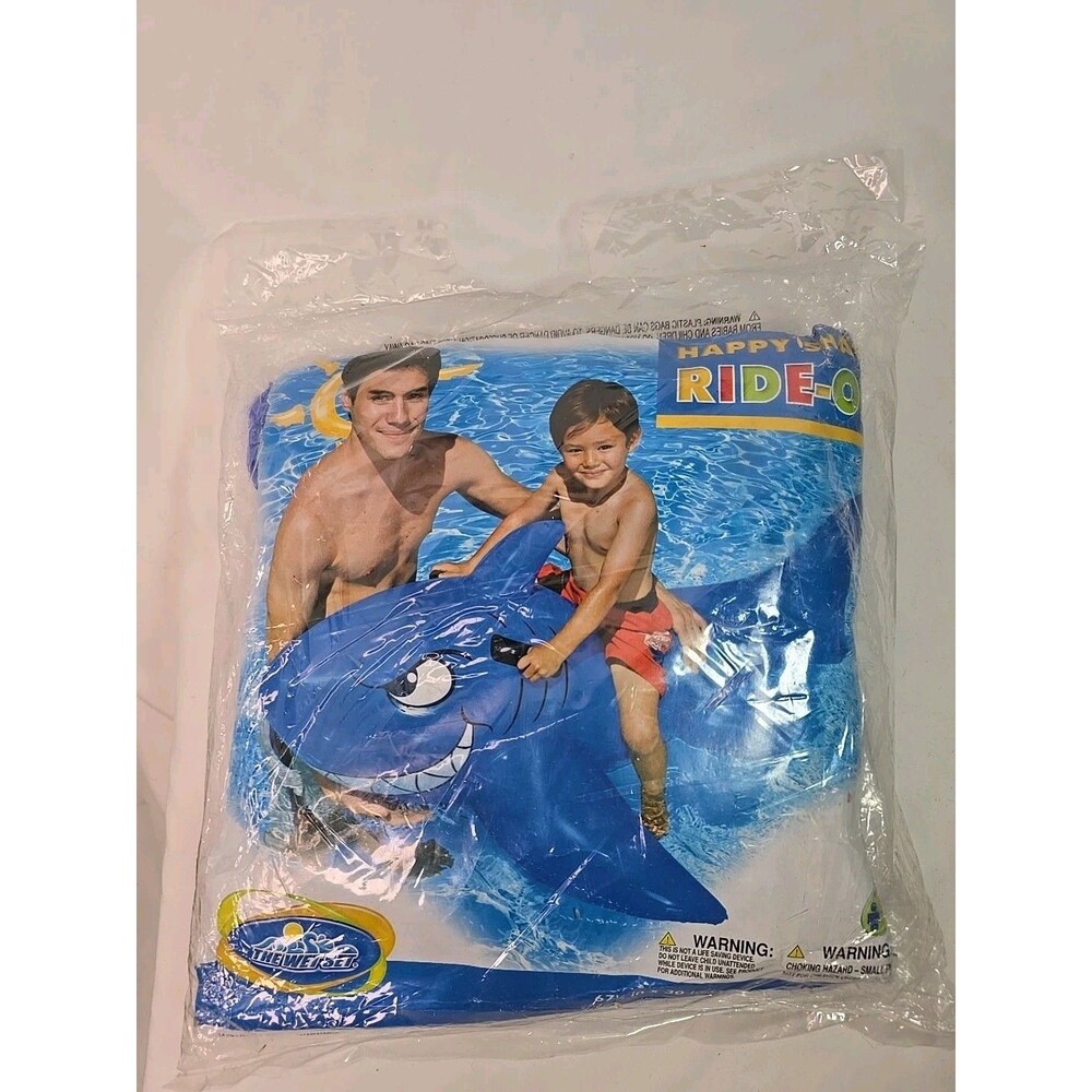 NIB Intex The Wet Set Happy Shark Ride-On Ultra Rare Exclusive 2009 Pool#59528T